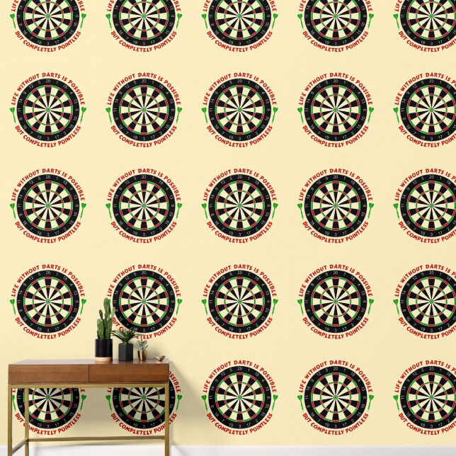 Dartbord - Leven zonder darts is mogelijk 1 Behang (Hal)