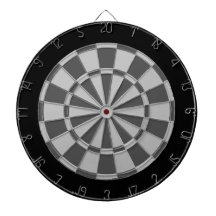Dartbord: Lichtgrijs, Koolgrijs en Zwart