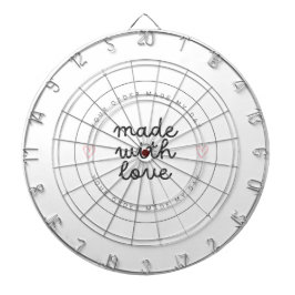 Dartbord Made with Love" Premium Dartbord