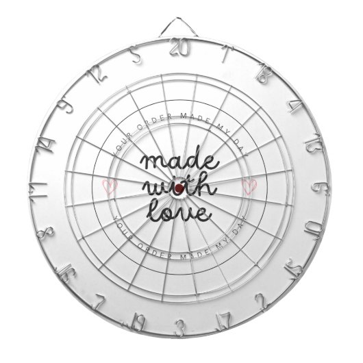 Dartbord Made with Love" Premium Dartbord (Voorkant)