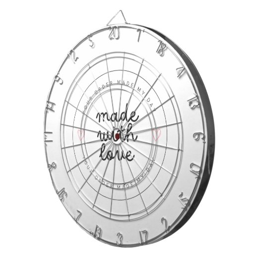 Dartbord Made with Love" Premium Dartbord (Voorkant Rechts)