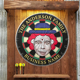 Dartbord met aangepaste tekst en foto