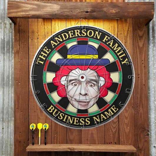 Dartbord met aangepaste tekst en foto