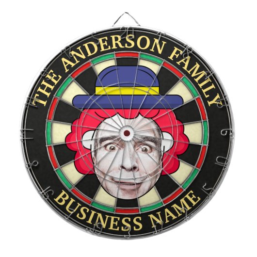 Dartbord met aangepaste tekst en foto (Voorkant)