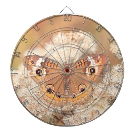 Dartbord met buckeye vlinder (Voorkant)