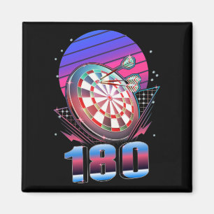 Dartbord met dampgolf, 180 darts magneet