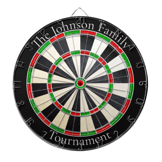 Dartbord met eigen familienaam (Voorkant)