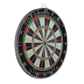 Dartbord met eigen familienaam (Voorkant Links)