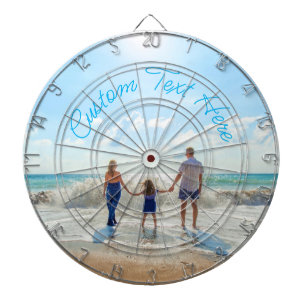 Dartbord met eigen foto en tekst
