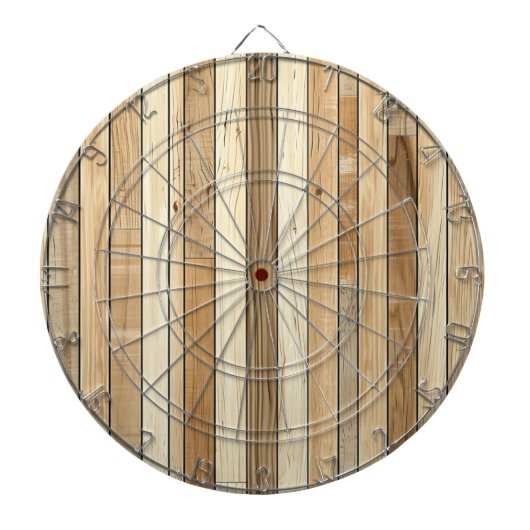Dartbord met houtstructuur (Voorkant)