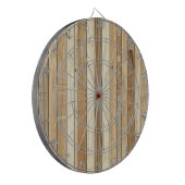 Dartbord met houtstructuur (Voorkant Links)