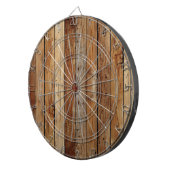 Dartbord met houtstructuur (Voorkant Rechts)