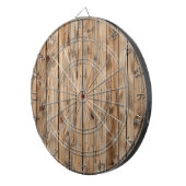 Dartbord met houtstructuur (Voorkant Rechts)