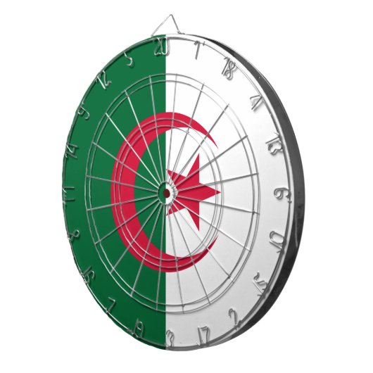 Dartbord met vlag van Algerije (Voorkant Rechts)