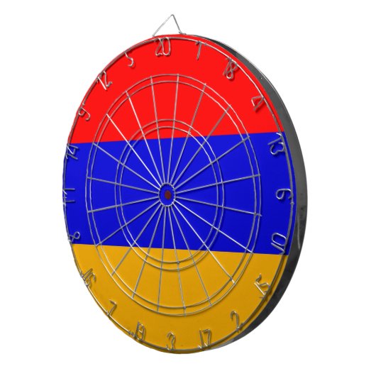 Dartbord met vlag van Armenië (Voorkant Rechts)