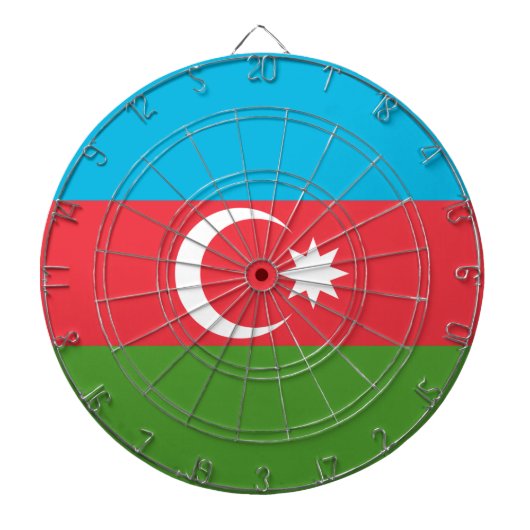 Dartbord met vlag van Azerbeidzjan (Voorkant)