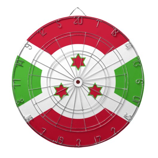 Dartbord met vlag van Burundi (Voorkant)