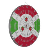 Dartbord met vlag van Burundi (Voorkant Links)