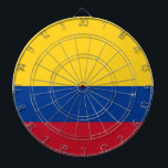Dartbord met vlag van Colombia<br><div class="desc">Voeg een unieke flair toe aan uw speelkamer met ons exclusieve dartbord met de vlag van Colombia! Dit dartbord is gemaakt met nauwgezette aandacht voor detail en is meer dan alleen een game-accessoire; het is een viering van de levendige cultuur en het erfgoed van Colombia. Het opvallende ontwerp toont prominent...</div>