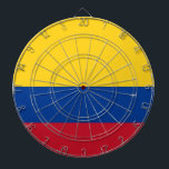 Dartbord met vlag van Colombia<br><div class="desc">Voeg een unieke flair toe aan uw speelkamer met ons exclusieve dartbord met de vlag van Colombia! Dit dartbord is gemaakt met nauwgezette aandacht voor detail en is meer dan alleen een game-accessoire; het is een viering van de levendige cultuur en het erfgoed van Colombia. Het opvallende ontwerp toont prominent...</div>