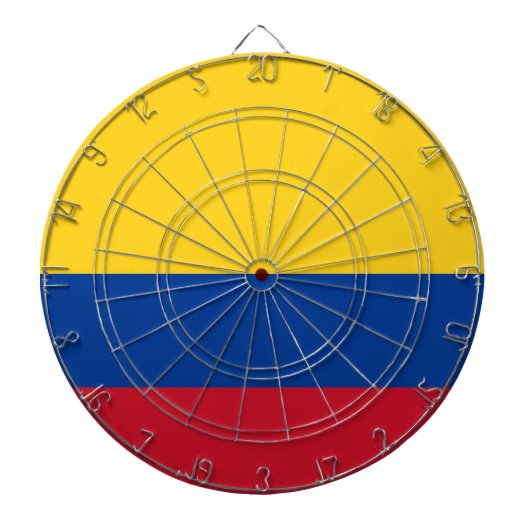 Dartbord met vlag van Colombia (Voorkant)