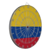 Dartbord met vlag van Colombia (Voorkant Links)