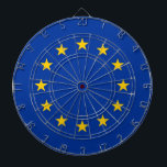 Dartbord met vlag van de Europese Unie<br><div class="desc">Voeg een vleugje Europese trots toe aan uw speelkamer met ons exclusieve dartbord met de vlag van de Europese Unie! Dit dartbord is gemaakt met nauwgezette aandacht voor detail en is meer dan alleen een gameaccessoire; het is een viering van eenheid en culturele diversiteit binnen de EU. Het bruisende ontwerp...</div>