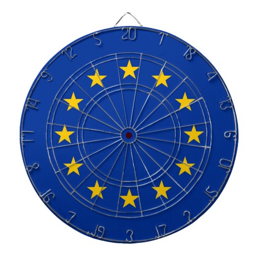Dartbord met vlag van de Europese Unie (Voorkant)