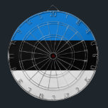 Dartbord met vlag van Estland<br><div class="desc">Voeg een leuke en patriottische draai toe aan je speelkamer met dit levendige dartbord met de vlag van Estland! Dit uniek ontworpen dartbord combineert recreatie met nationale trots en toont het gewaagde blauw, zwart en wit van de Estse vlag op een manier die elk spel omzet in een viering van...</div>