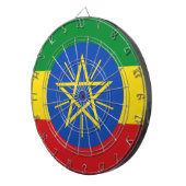Dartbord met vlag van Ethiopië (Voorkant Rechts)