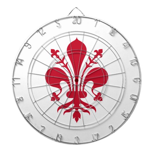 Dartbord met vlag van Florence, Italië (Voorkant)