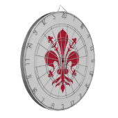 Dartbord met vlag van Florence, Italië (Voorkant Links)