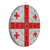 Dartbord met vlag van Georgië (Voorkant Links)