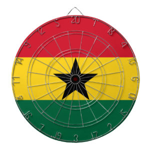 Dartbord met vlag van Ghana