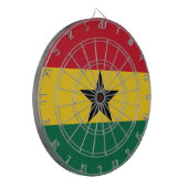 Dartbord met vlag van Ghana (Voorkant Links)