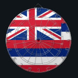 Dartbord met vlag van Hawaï, Verenigde Staten<br><div class="desc">Transformeer je speelkamer met ons dartbord met de vlag van Hawaï! Vier het levendige erfgoed van Hawaï met dit dartbord, met trots het iconische ontwerp van de Hawaïaanse vlag. Met een opvallend patroon van afwisselend rode, witte en blauwe strepen met de Union Jack in de linkerbovenhoek en de acht witte,...</div>