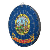 Dartbord met vlag van Idaho, USA (Voorkant Rechts)