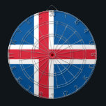 Dartbord met vlag van IJsland<br><div class="desc">Voeg een uniek tintje toe aan je speelkamer met ons Patriotic Dartboard met de vlag van IJsland! Dit hoogwaardige dartbord is niet alleen een functioneel spelstuk, maar ook een prachtige weergave van de IJslandse trots. Het levendige ontwerp toont de IJslandse vlag en verandert je dartbord in een prachtige gespreksstarter. Of...</div>