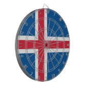 Dartbord met vlag van IJsland (Voorkant Links)