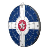 Dartbord met vlag van Indianapolis City, USA (Voorkant Rechts)