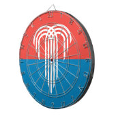 Dartbord met vlag van Kansas City, Missouri (Voorkant Rechts)