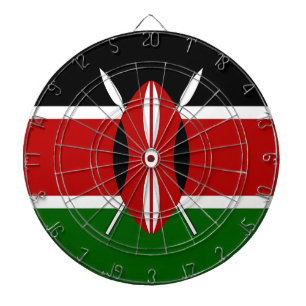Dartbord met vlag van Kenia