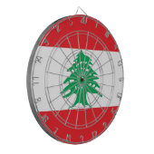 Dartbord met vlag van Libanon (Voorkant Links)