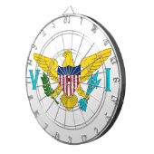 Dartbord met Vlag van Maagdeneilanden, Verenigde S (Voorkant Rechts)