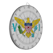 Dartbord met Vlag van Maagdeneilanden, Verenigde S (Voorkant Links)