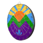 Dartbord met vlag van Manitou Springs, Colorado (Voorkant Rechts)