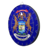 Dartbord met vlag van Michigan, Verenigde Staten (Voorkant Rechts)