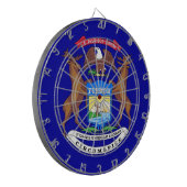 Dartbord met vlag van Michigan, Verenigde Staten (Voorkant Links)