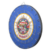 Dartbord met vlag van Minnesota, USA (Voorkant Rechts)