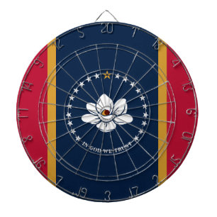 Dartbord met vlag van Mississippi State, VS